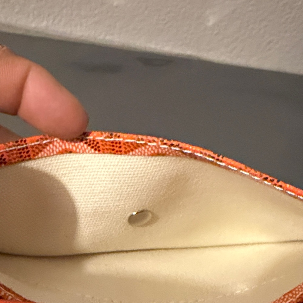 Goyard Orange Chevron Snap Wallet - Picture 7 of 10